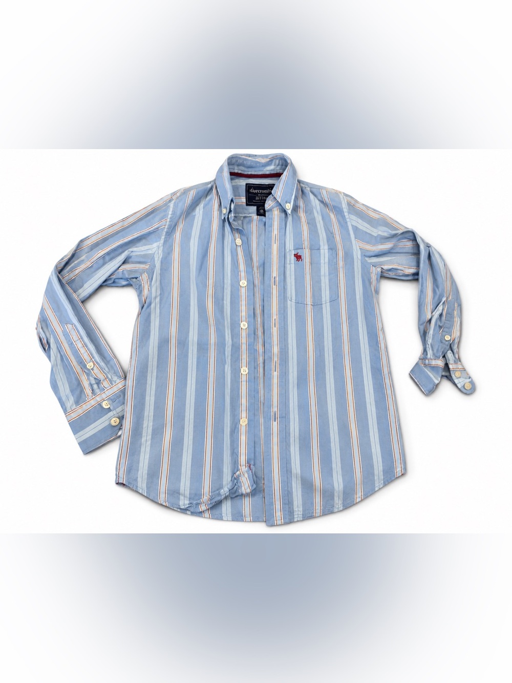 Boys Abercrombie & Fitch Blue Striped Button-Down Shirt